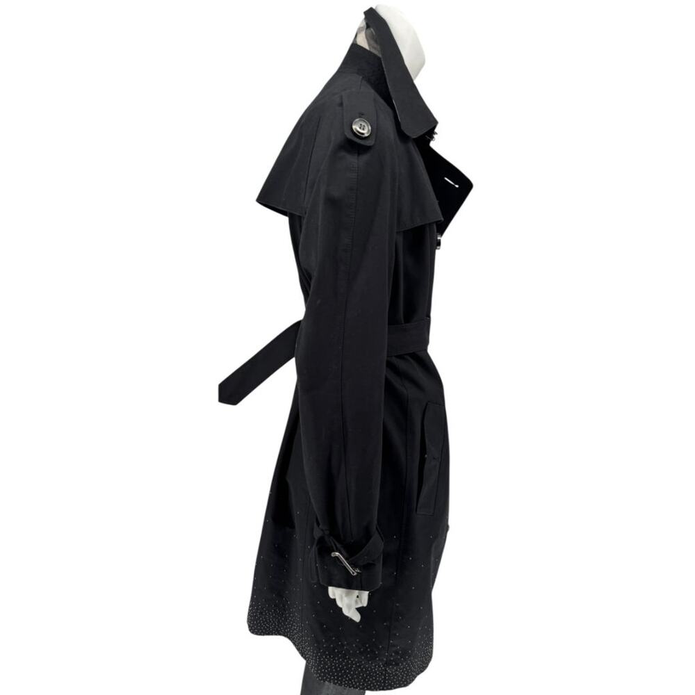 Burberry London Black Cotton Trench Coat with Dégradé Studded Details - Picture 12 of 15
